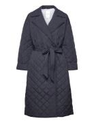 Relaxed Sorona Quilted Trench Quiltet Jakke Blue Tommy Hilfiger