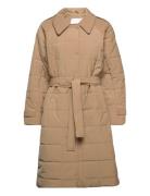 Dorakb Coat Quiltet Jakke Beige Karen By Simonsen