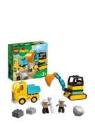 Lastbil Og Gravemaskine På Larvefødder 10931 Toys Lego Toys Lego duplo...