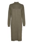 Wool Dress Knælang Kjole Khaki Green Rosemunde