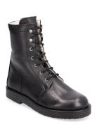 Boots - Flat - With Laces Shoes Boots Ankle Boots Laced Boots Black AN...