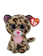 Ty Livvie - Brown/Pink Leopard 15 Cm Toys Soft Toys Stuffed Animals Br...