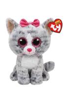 Ty Kiki Grey Cat 23 Cm Toys Soft Toys Stuffed Animals Grey TY