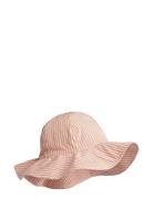 Amelia Stripe Sun Hat Solhat Pink Liewood