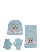 Bonnet & Scarf & Gloves Accessories Winter Accessory Set Blue L.O.L