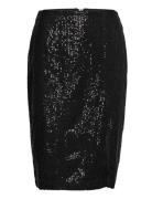 Alindava Sequin Skirt Knælang Nederdel Black French Connection