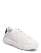 Low Top Lace Up Lth Low-top Sneakers White Calvin Klein