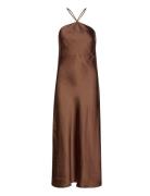 Enpapaya Sl Midi Dress 6984 Knælang Kjole Brown Envii