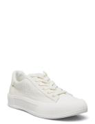 Daisie Canvas & Suede Sneaker Low-top Sneakers White Lauren Ralph Laur...