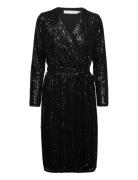 Jarjariw Wrap Dress Knælang Kjole Black InWear