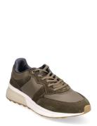 Leather Mixed Sneakers Low-top Sneakers Khaki Green Mango