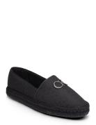 Espadrille W/Hw - Jq Espadrillos Flade Sandal Black Calvin Klein