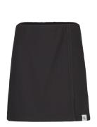 Tab Split Rib Midi Skirt Knælang Nederdel Black Calvin Klein Jeans