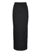 Q-Nova Cut Out Skirt Lang Nederdel Black Calvin Klein