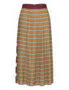 Striped Pleated Skirt Lang Nederdel Multi/patterned GANT