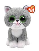 Fergus - Gray Cat Reg Toys Soft Toys Stuffed Animals Multi/patterned T...