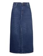 Rory Denim Skirt Lang Nederdel Blue Noella