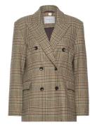 D6Vellum Check Blazer Blazers Double Breasted Blazers Multi/patterned ...