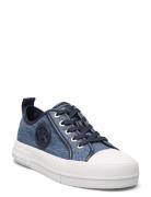 Evy Lace Up Low-top Sneakers Blue Michael Kors