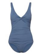 Simi Solid Swimsuit Recycled Badedragt Badetøj Blue Panos Emporio