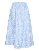 Cuclarisse Skirt Knælang Nederdel Blue Culture