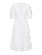 Dresses Light Woven Knælang Kjole White Esprit Casual