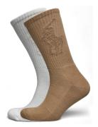 Big Pony Cotton-Blend Crew Sock 2-Pack Underwear Socks Regular Socks B...