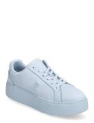 Platform Court Sneaker Nubuck Low-top Sneakers Blue Tommy Hilfiger