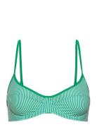 Demi Np Print Swimwear Bikinis Bikini Tops Triangle Bikinitops Green T...