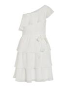 Viabbel Flounce Short Dress/Wc/Dc Kort Kjole White Vila
