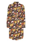 Bouquet Shirt Dress Knælang Kjole Brown Makia