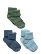 Cotton Rib Baby Socks - 3-Pack Sokker Strømper Multi/patterned Mp Denm...