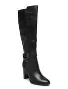 Manchester Burnished Leather Tall Boot Lange Støvler Black Lauren Ralp...