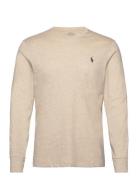 Custom Slim Fit Jersey T-Shirt Tops T-Langærmet Skjorte Beige Polo Ral...