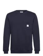 Square Pocket Sweatshirt Tops Sweatshirts & Hoodies Sweatshirts Navy M...