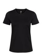 Essential Mesh Detail Tee Sport T-shirts & Tops Short-sleeved Black Ca...