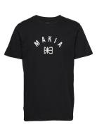 Brand T-Shirt Tops T-Kortærmet Skjorte Black Makia