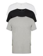 S/S Crew Neck 3Pk Tops T-Kortærmet Skjorte Multi/patterned Calvin Klei...