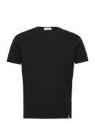 Organic Cotton Crew Tee Tops T-Kortærmet Skjorte Black Panos Emporio