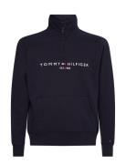 Tommy Logo Mockneck Tops Sweatshirts & Hoodies Sweatshirts Black Tommy...