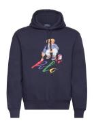 Polo Bear Fleece Hoodie Tops Sweatshirts & Hoodies Hoodies Navy Polo R...