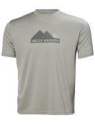 Hh Tech Graphic T-Shirt Sport T-Kortærmet Skjorte Grey Helly Hansen