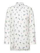 Diana - Flower Bouquet Tops Shirts Long-sleeved Multi/patterned Day Bi...
