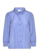 Kacatia Shirt Tops Shirts Long-sleeved Blue Kaffe