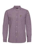 Ls Slim Fit Gingham Shirt Tops Shirts Casual Multi/patterned Lyle & Sc...