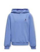 Kognoomi L/S Logo Hood Swt Tops Sweatshirts & Hoodies Hoodies Blue Kid...