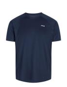 Men Sports T-Shirt/Chest Print Sport T-Kortærmet Skjorte Navy ZEBDIA