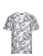 Onsperry Life Reg Leaf Aop Ss Tee Noos Tops T-Kortærmet Skjorte White ...