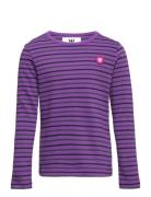 Kim Stripe Junior Long Sleeve Gots Tops T-shirts Long-sleeved T-Skjort...