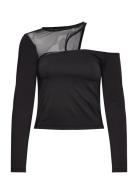 Ranya Ulla Mesh L/S Top Tops T-shirts & Tops Long-sleeved Black French...